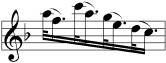 Example of the  lombard rhythm (Antonio Vivaldi, Violin concerto F major)